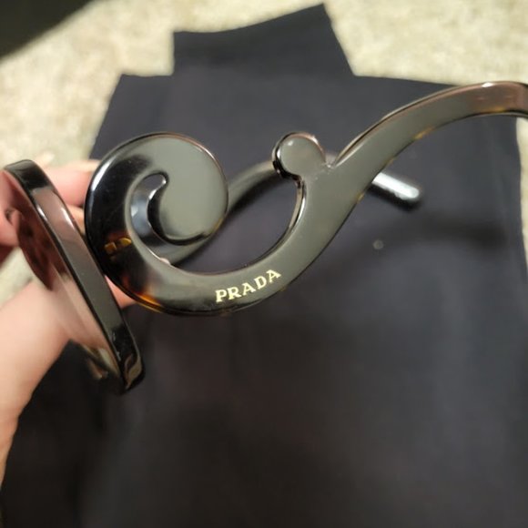 Authentic Prada Square Baroque Abstract Swirl Glasses - Picture 7 of 11